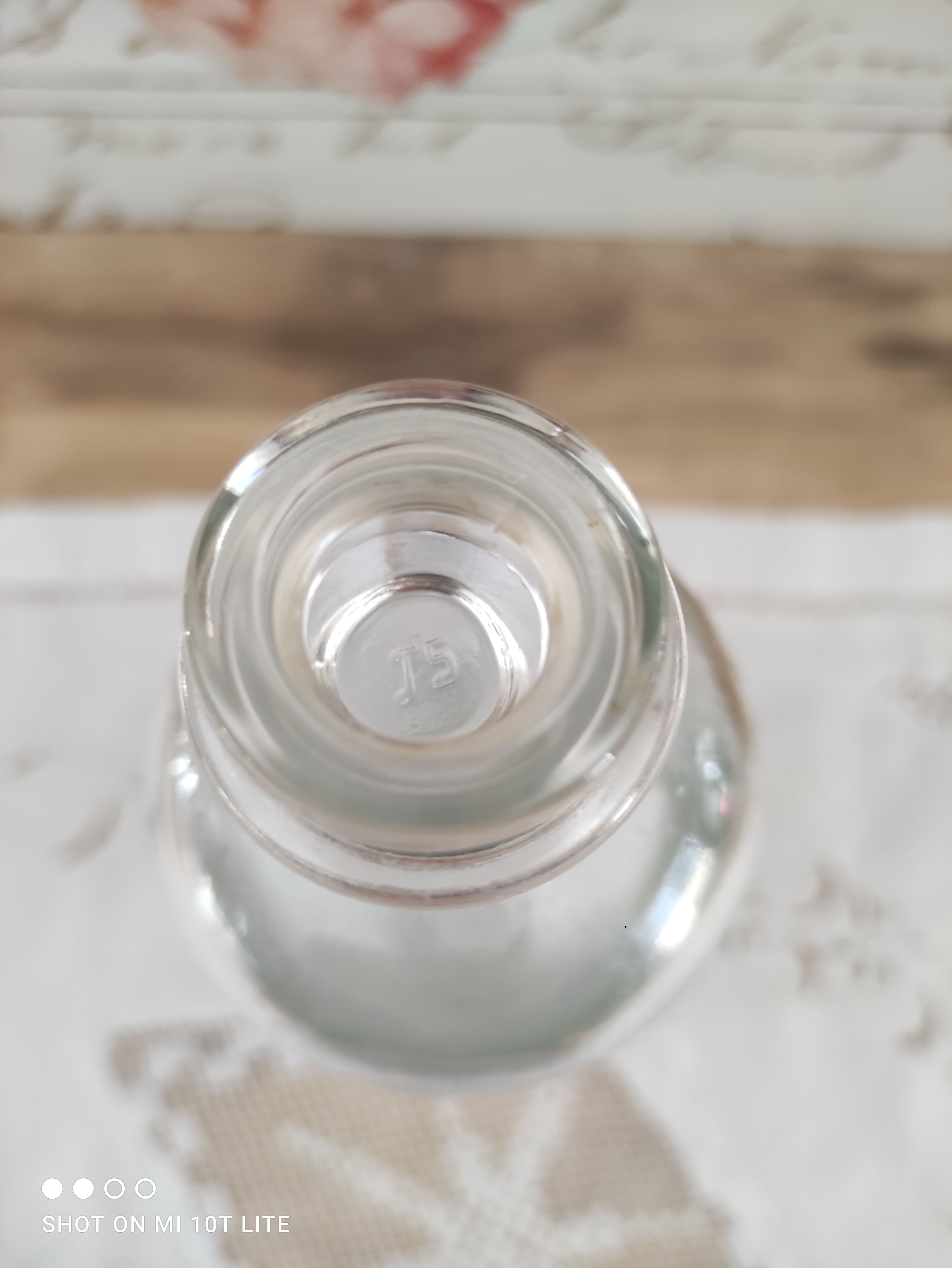 Glass cap bottle type apothecary bottle "KEFLA" 0.5L
