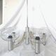 5-branched chandelier by Sciolari, Italy, space age, 1970