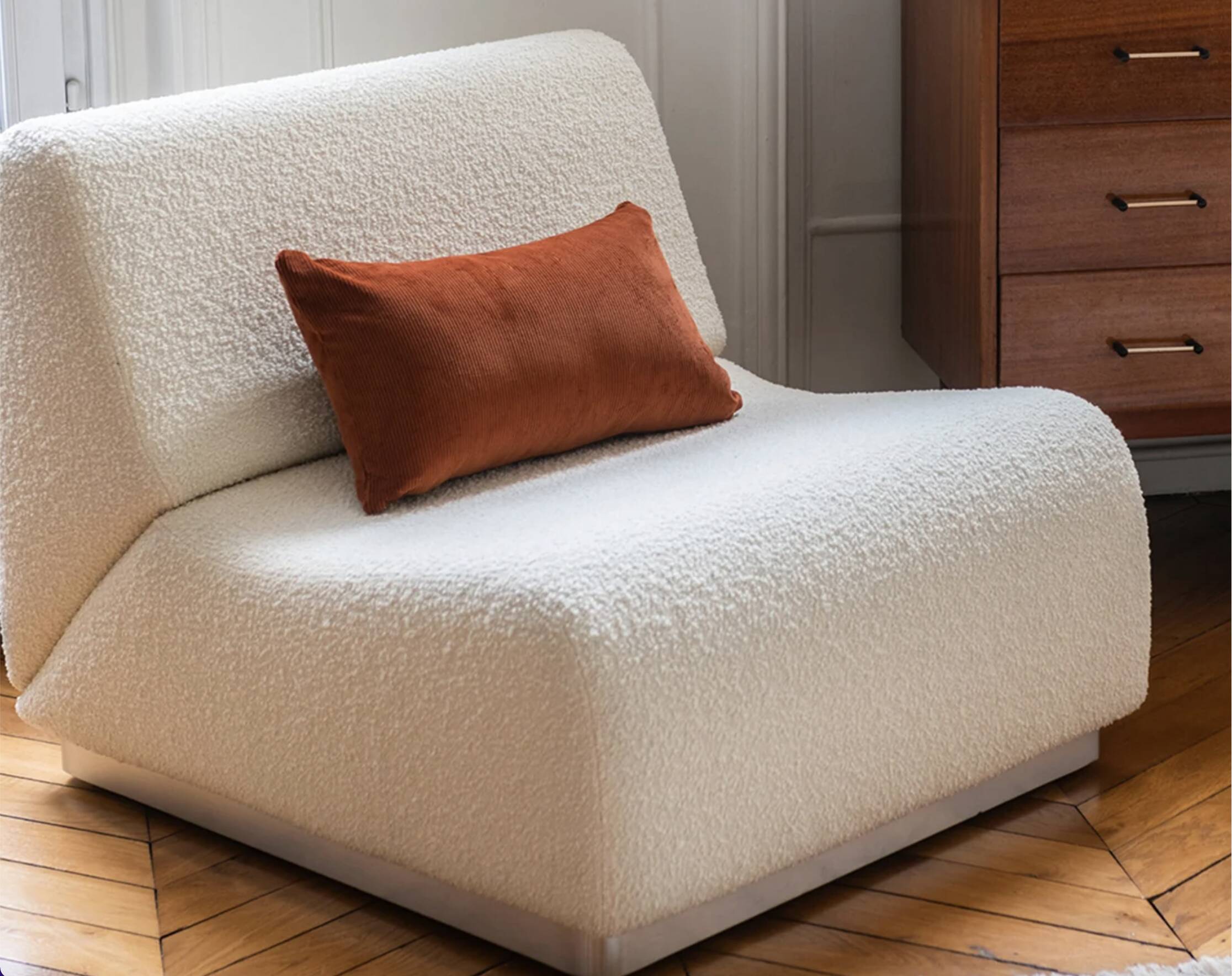Modular wool chaise longue from The Socialite Family