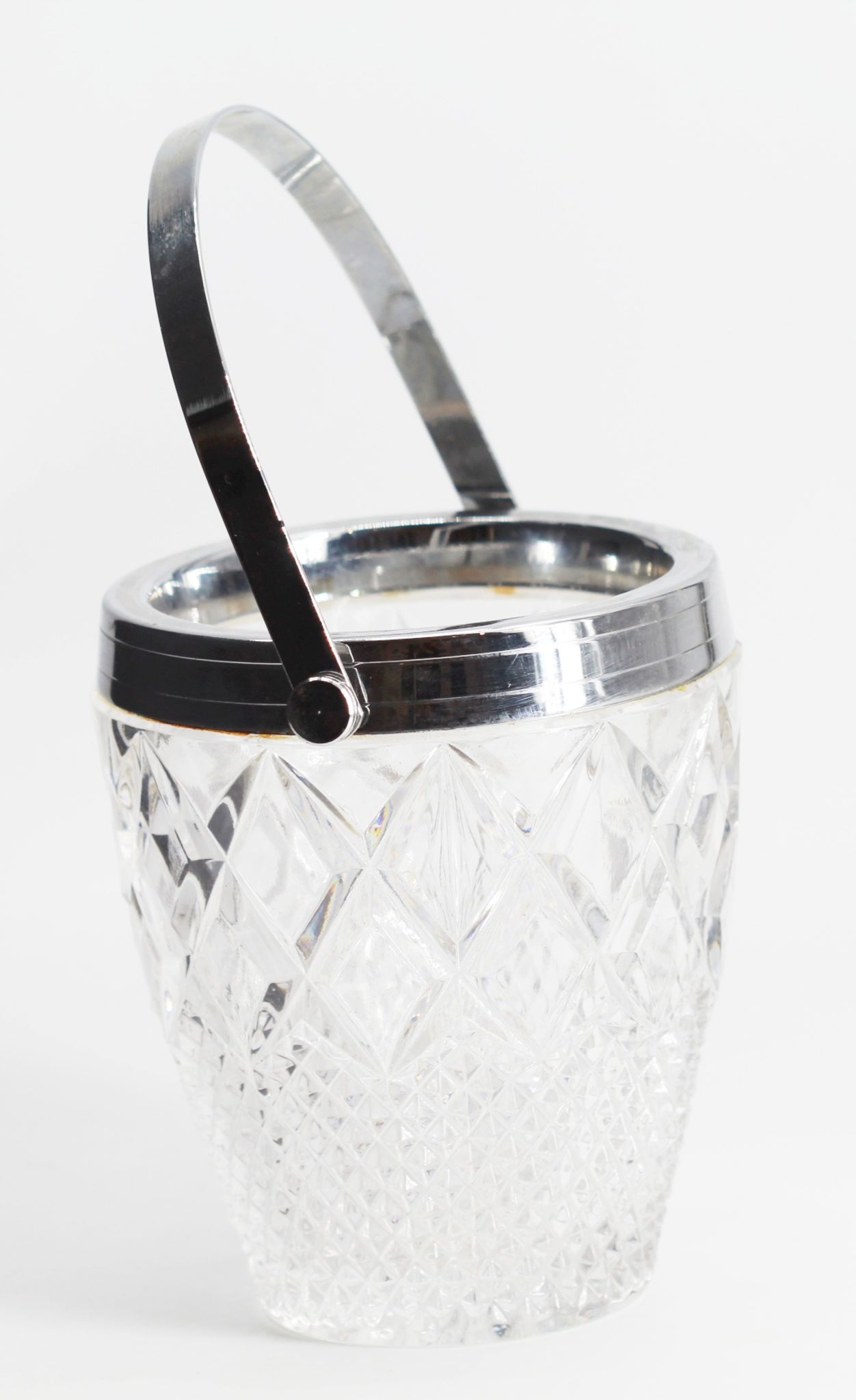 Seau à glace en verre vintage