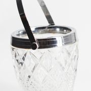 Seau à glace en verre vintage