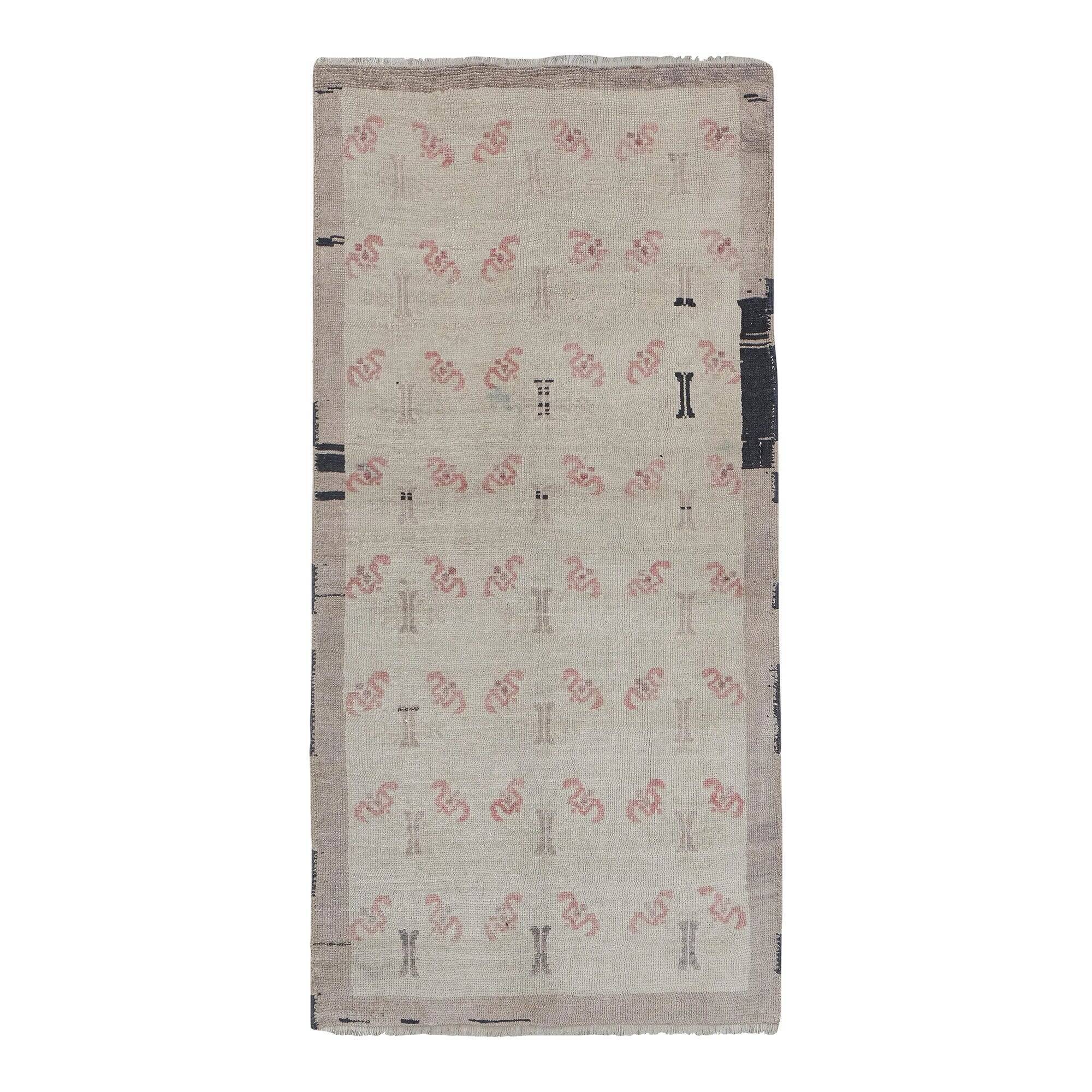 Vintage Turkish Oushak rug 93x184 cm
