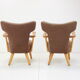 Paire de fauteuils en chêne des années 1940 par Krasna Jizba, Tchécoslovaquie