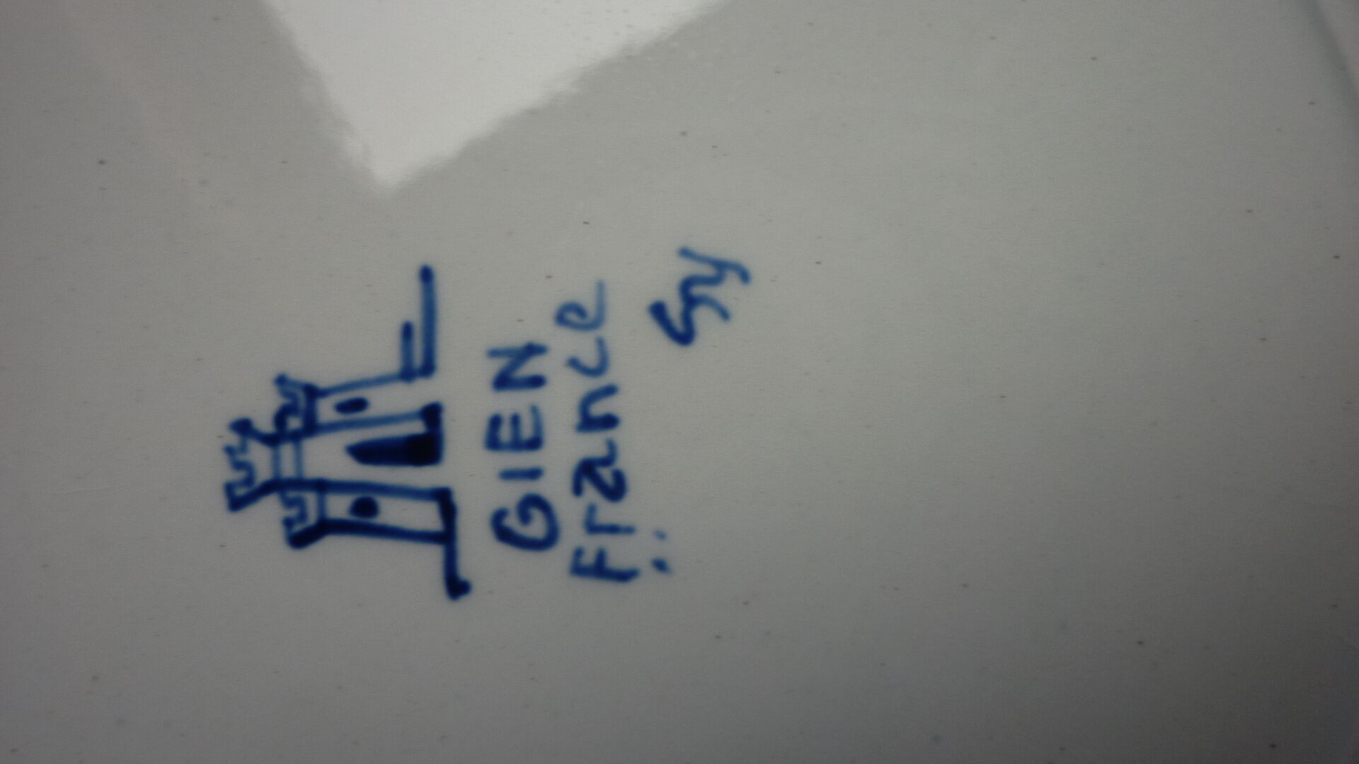 Set of 6 dessert Gien peonies plates