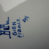 Set of 6 dessert Gien peonies plates