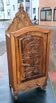 Small bar cabinet, carved wood, Alpine folk art