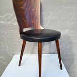 Pair of Dove chairs • Baumann • Black faux leather