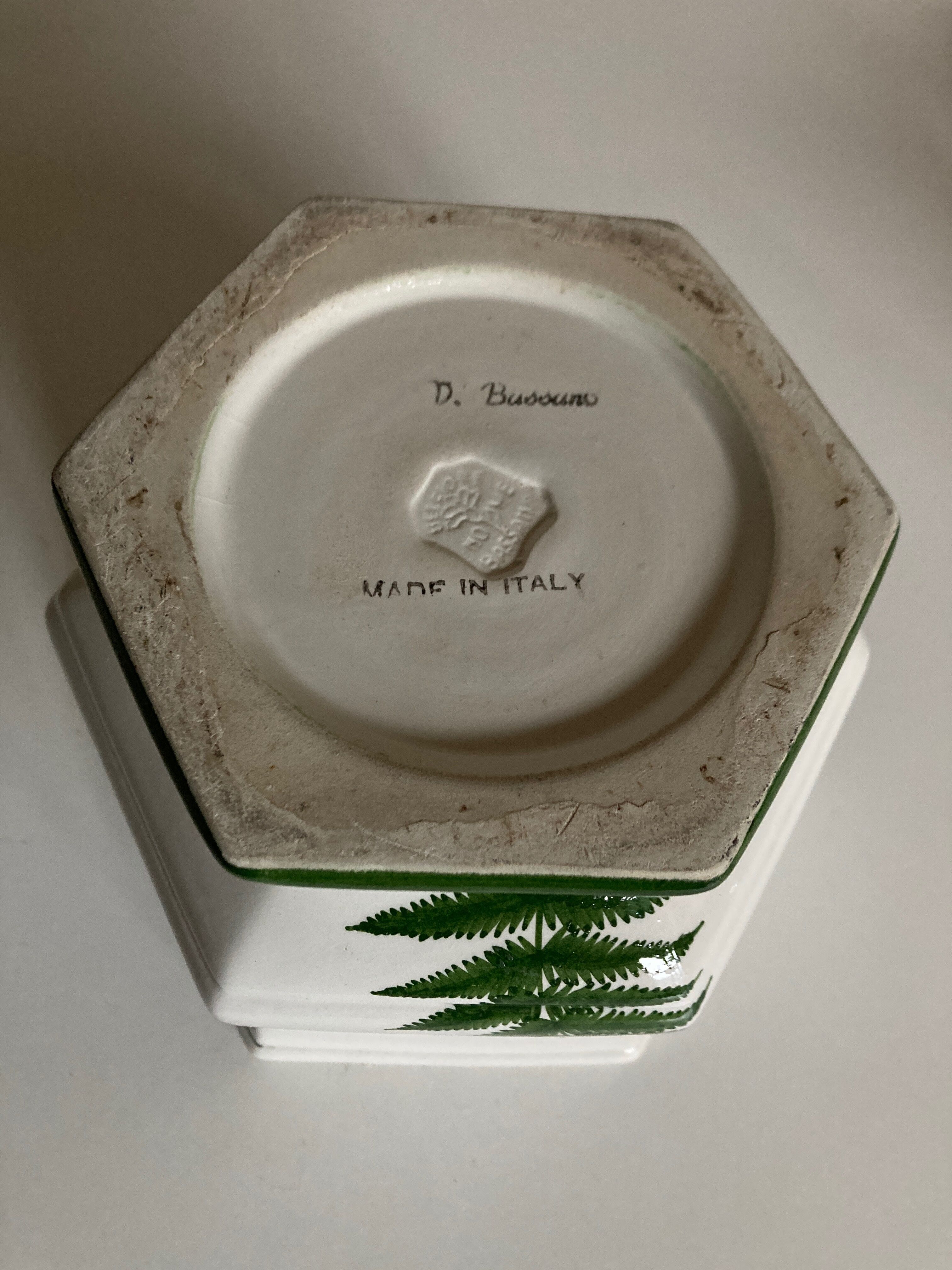 Cache pot 1960 ceramic Bassano neo classical Italian work