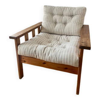 Scandinavian pine armchair