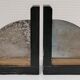 Pair of patinated steel bookends Art Deco style