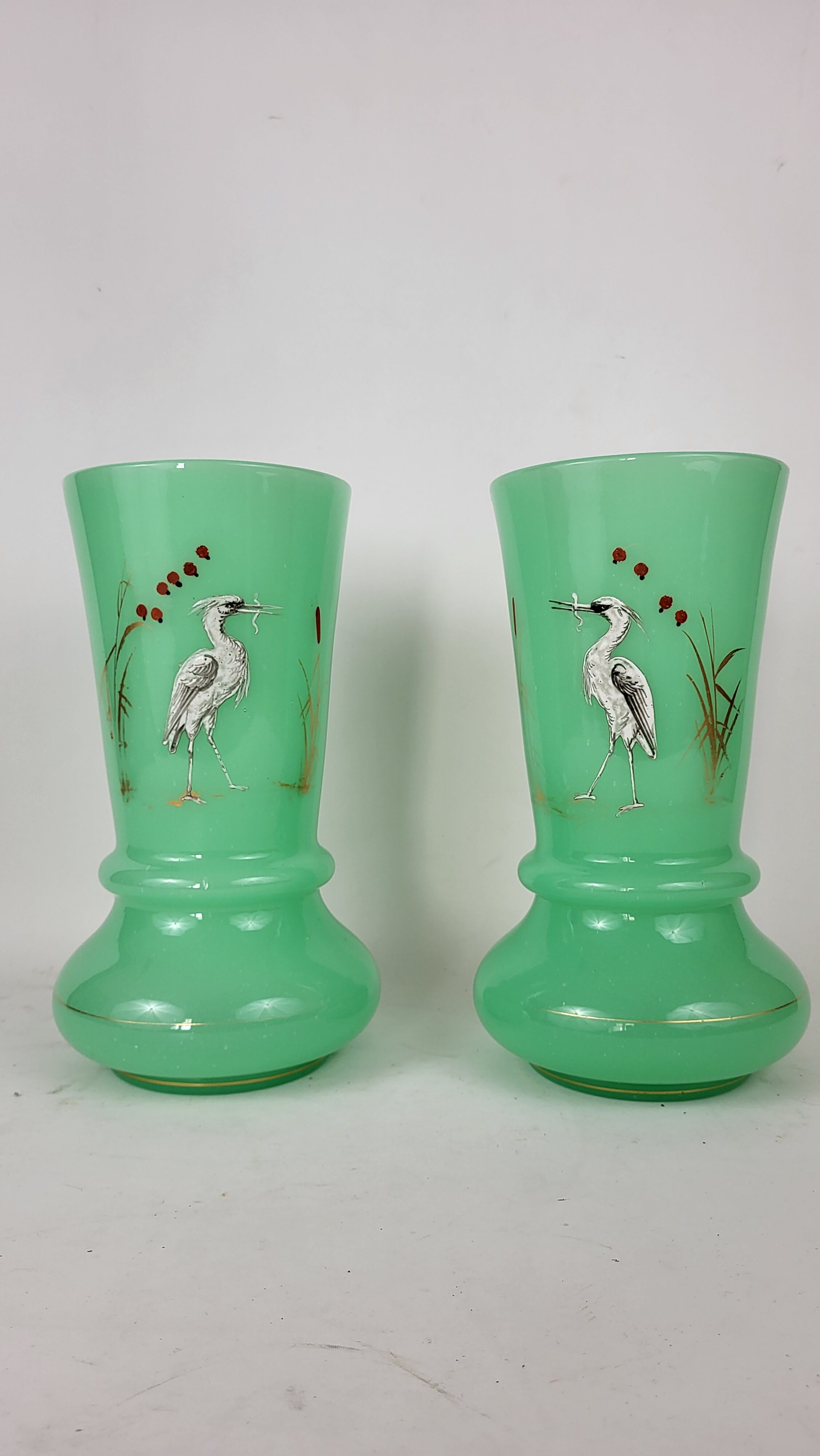 Pair of opaline vases