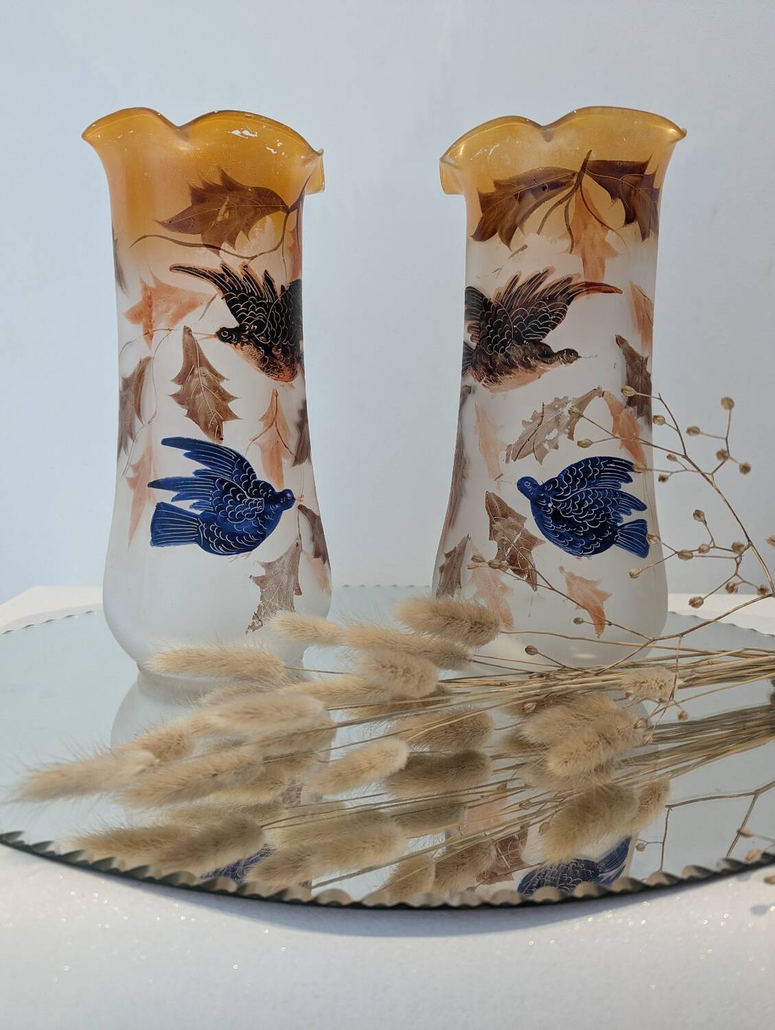 Paire de vases anciens Art nouveau