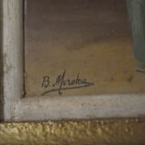 Paint pot flowers signed framework