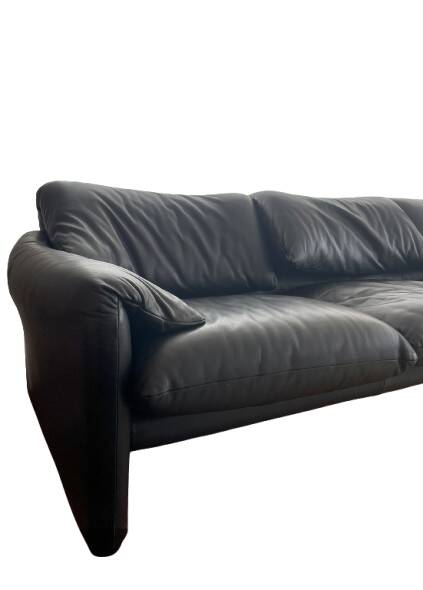 Canapé Maralunga Cassina en cuir noir