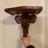 Wall console elephant head