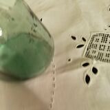 Blueish green Dame-Jeanne carboy, vintage French, Viresa Bandeira