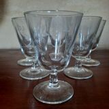 Lot de 6 verres gravés anciens