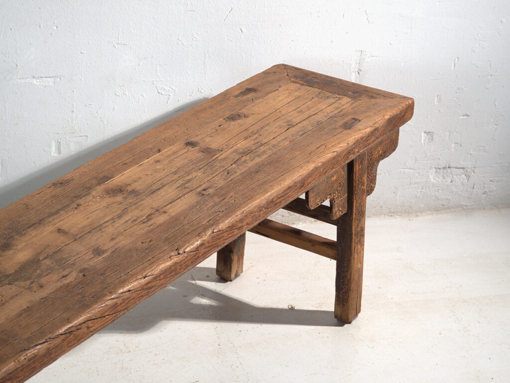 Banc ancien en bois d’orme – Chine, vers 1930