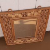 Miroir en rotin