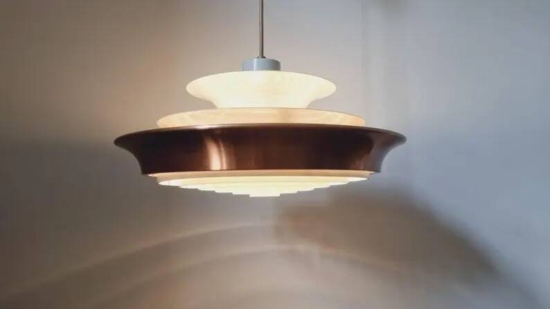 Rare Midcentury Pendant in Style of Louis Poulsen, Denmark, 1970s