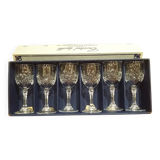 Very Nice Set of 6 Deauville Aperitif Glasses in Bleikristall Crystal