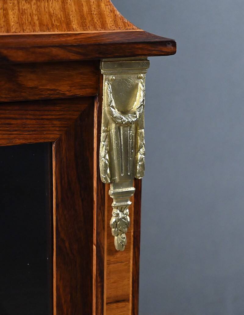Rosewood and rosewood marquetry display cabinet, Louis XVI style – first part of the 20th century