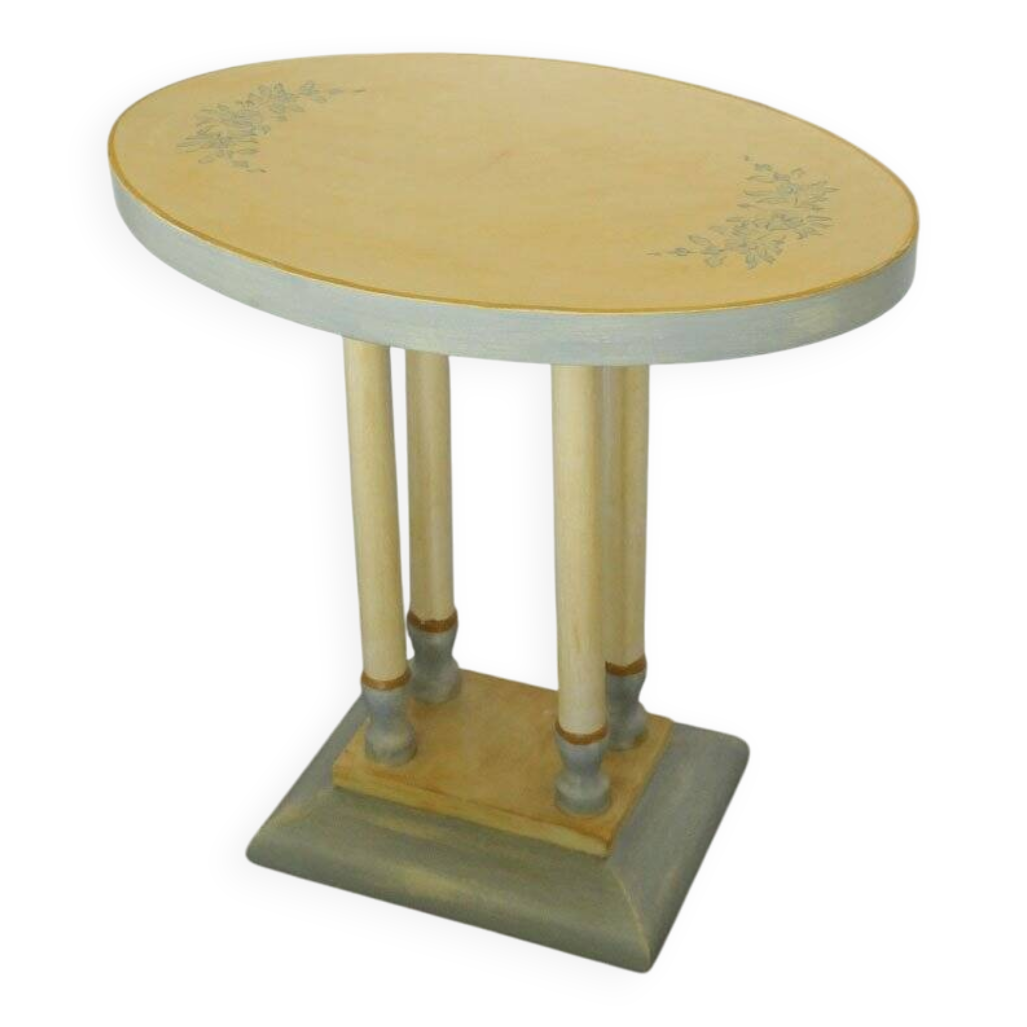 Art Deco hand-painted side table, 1930s