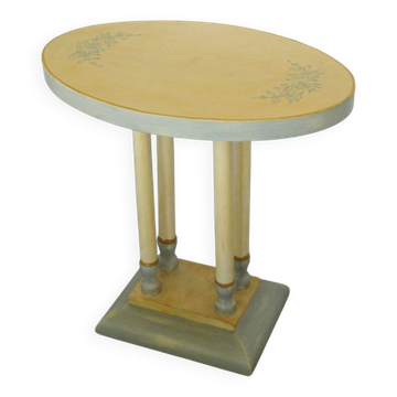 Table d'appoint Art Déco peinte à la main, années 1930