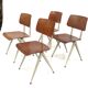 Lot of 4 vintage school chairs Galvanitas S16 Netherlands