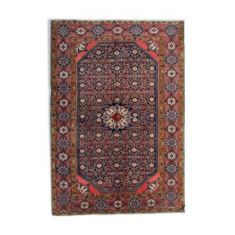 Traditional persian rug antique blue red handwoven wool carpet area rug- 145x202cm