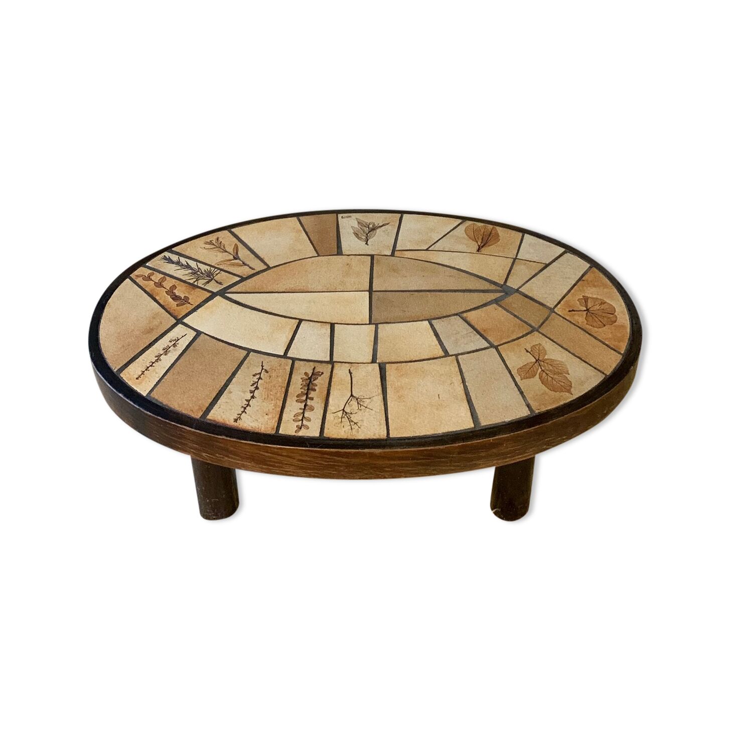 Oval coffee table Raymonde Leduc, 60s