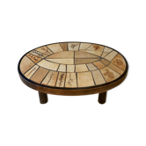 Oval coffee table Raymonde Leduc, 60s