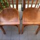 Lot de 4 chaises de bistrot Baumann vintage 1940