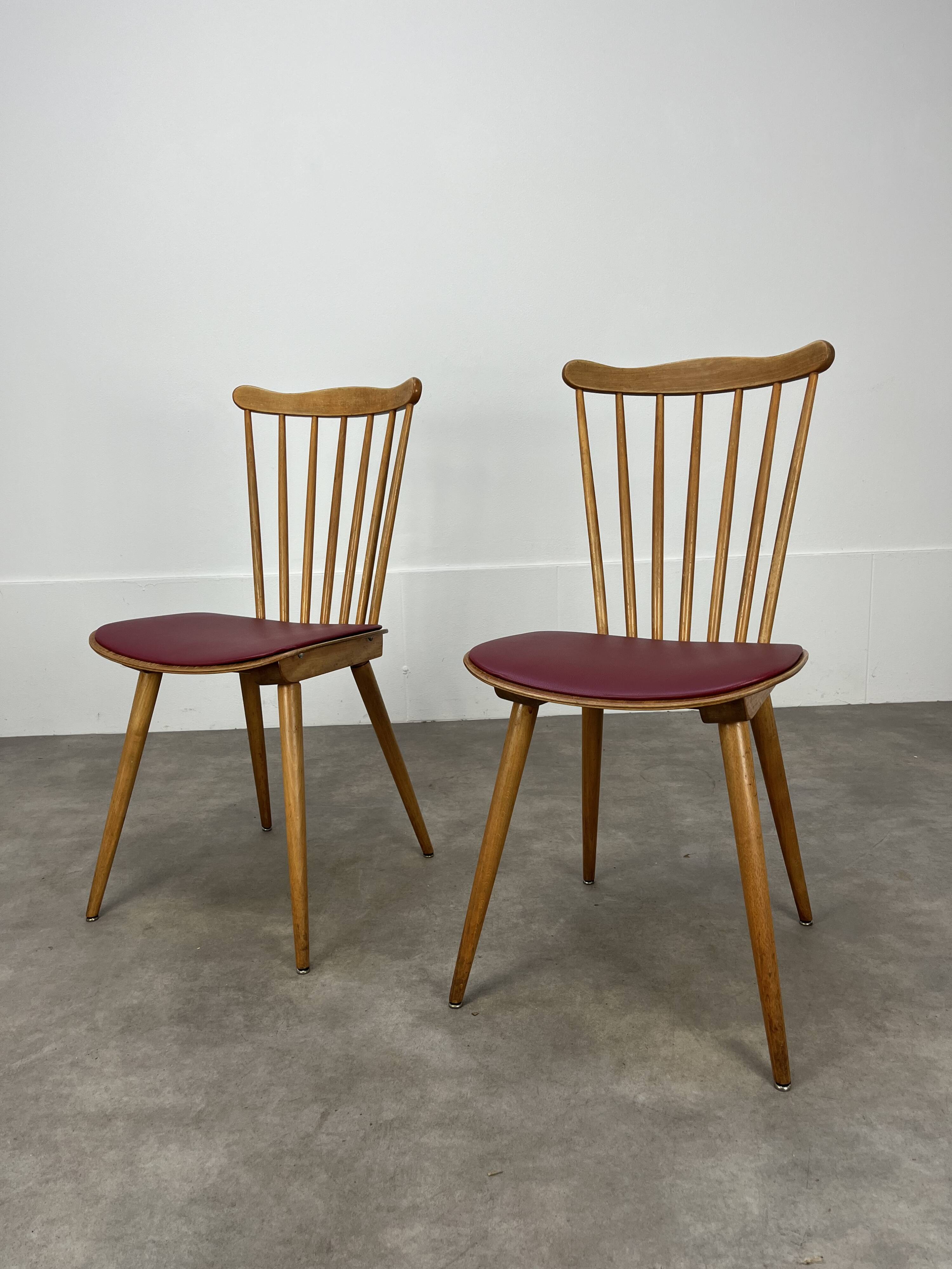 Pair of Baumann Menuet chairs from the 60s