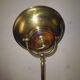 Golden brass halogen lamp and italian relco wood