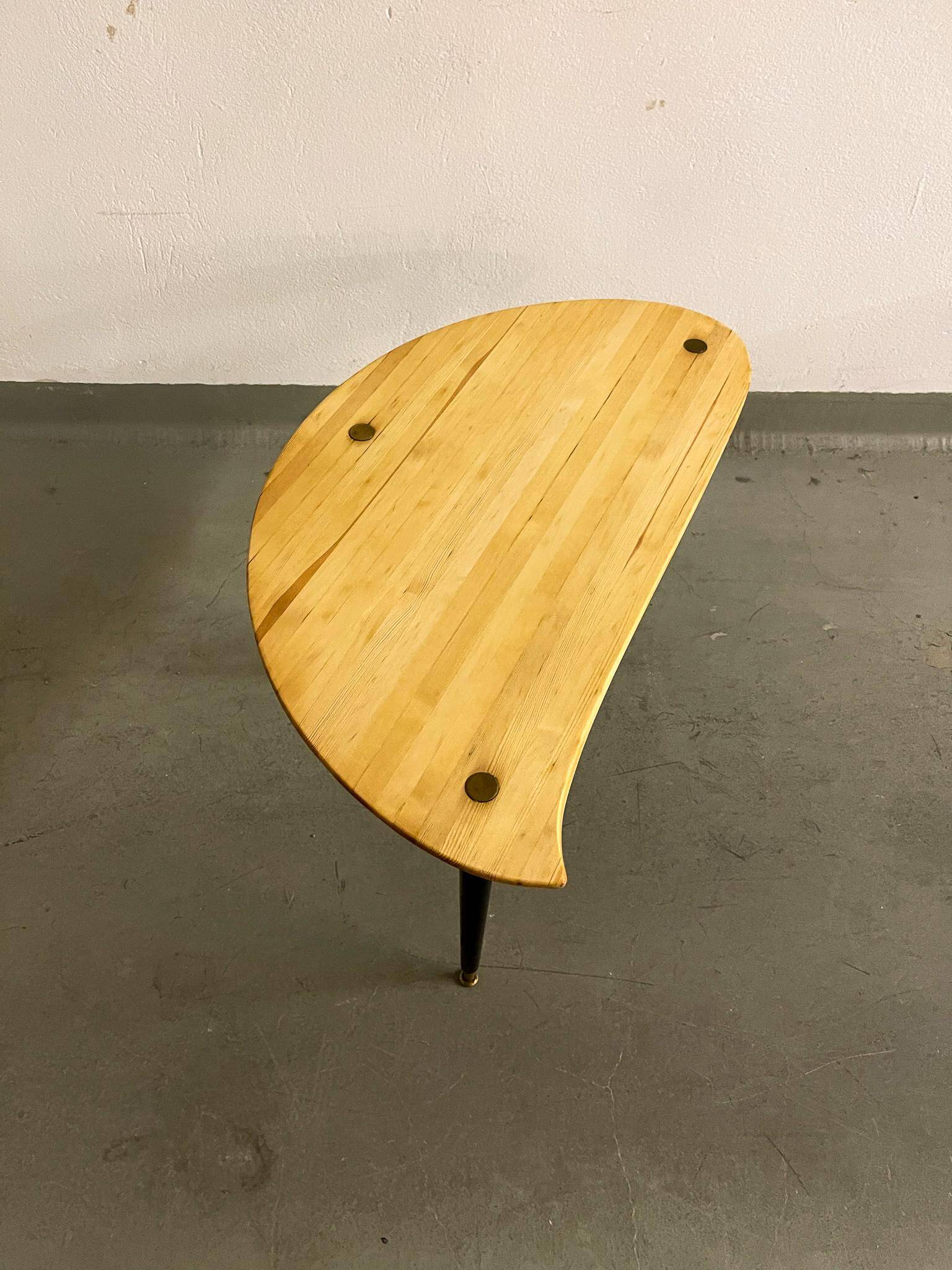 Kidney-Shaped Side Table Produced by Svensk Fur, Sweden, 1970s