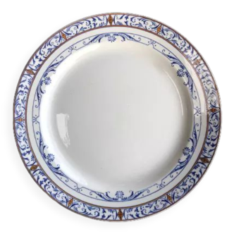 Plat rond modèle moyen ø 31cm, collection colbert, faïencerie creil & montereau.