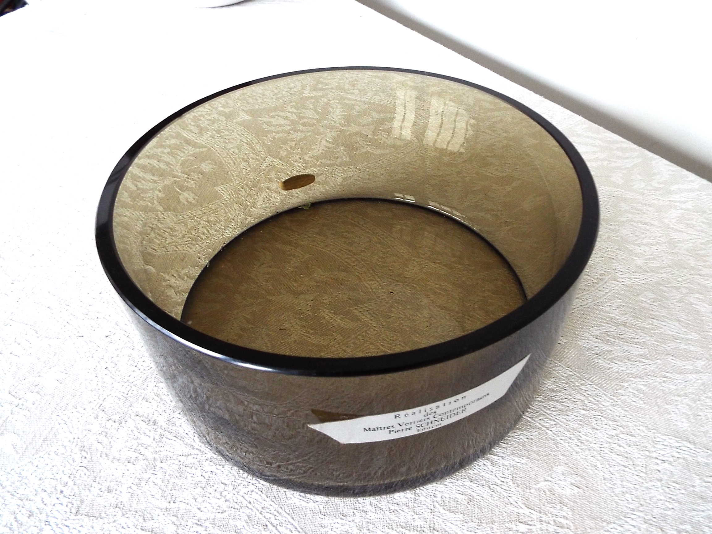 Pierre Schneider smoked glass dish