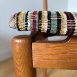 2 teak and velvet chairs - Denmark 50s/60s