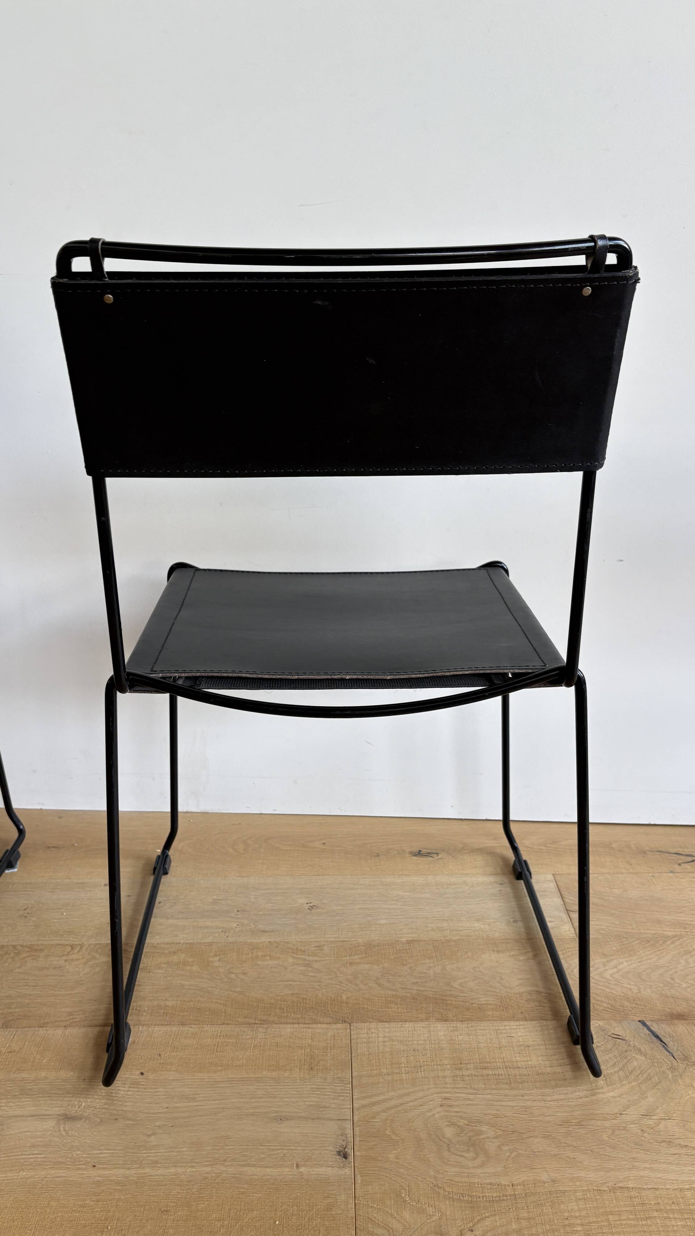Lot of 4 chairs by Giandomenico Belotti.