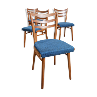 Lot of 4 chairs TON Thonet 1960