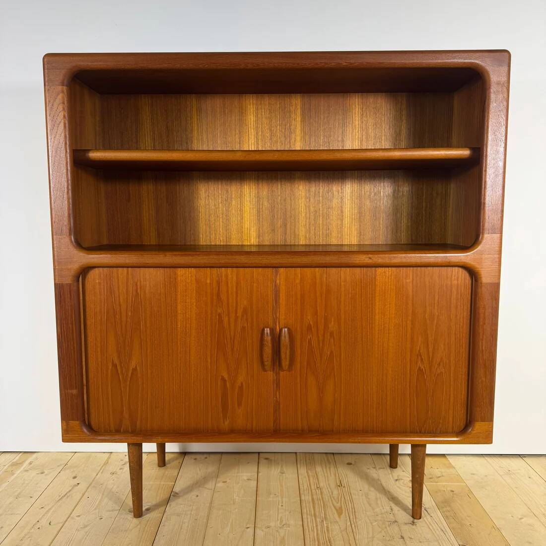 Vintage Dyrlund teak library with sliding doors – Denmark 1960s