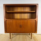Vintage Dyrlund teak library with sliding doors – Denmark 1960s