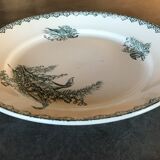 Flat hollow in earthenware st amandinoise st amand model lily of the valley