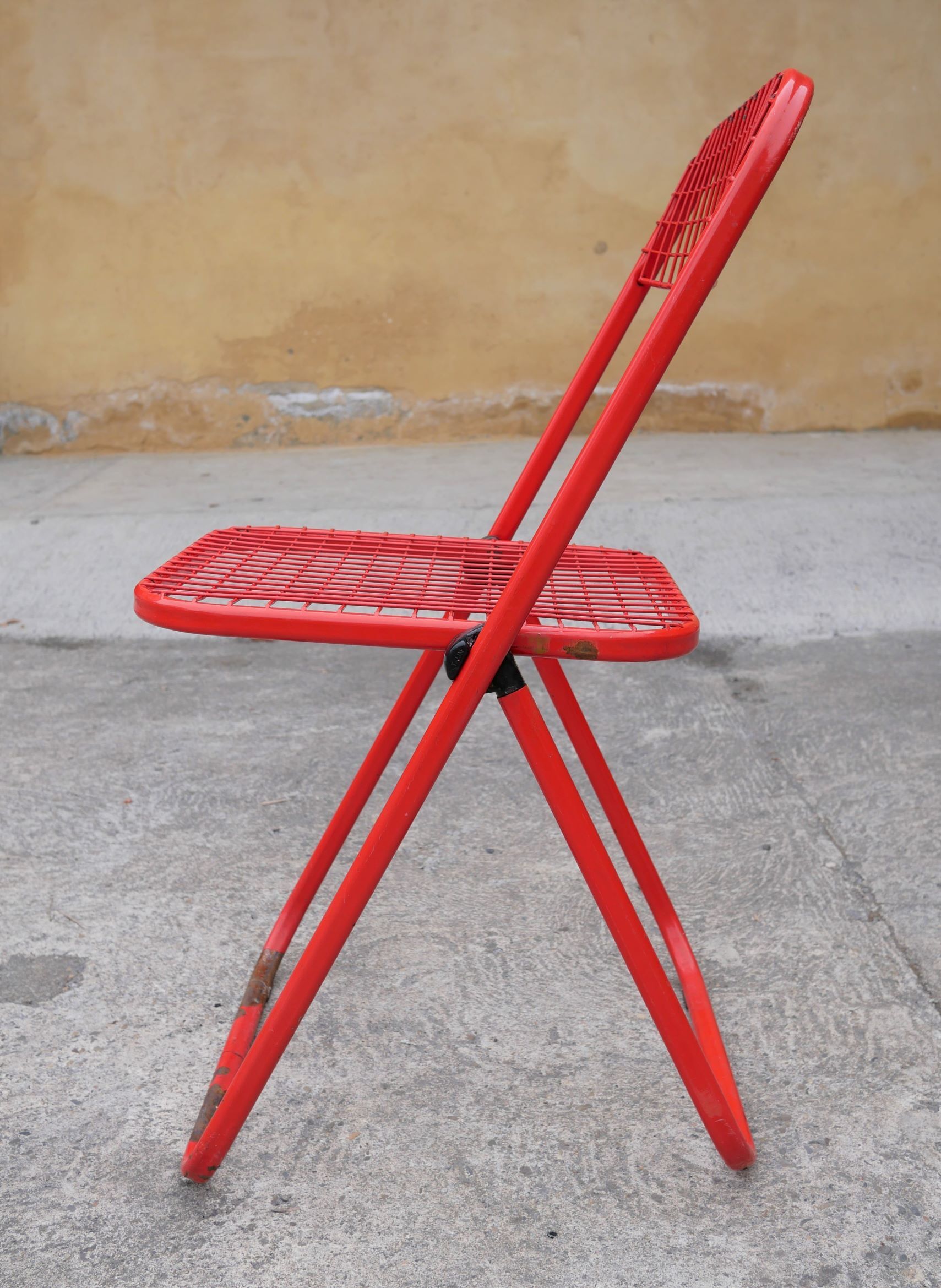 Metal folding chair by Talin editions, years 70