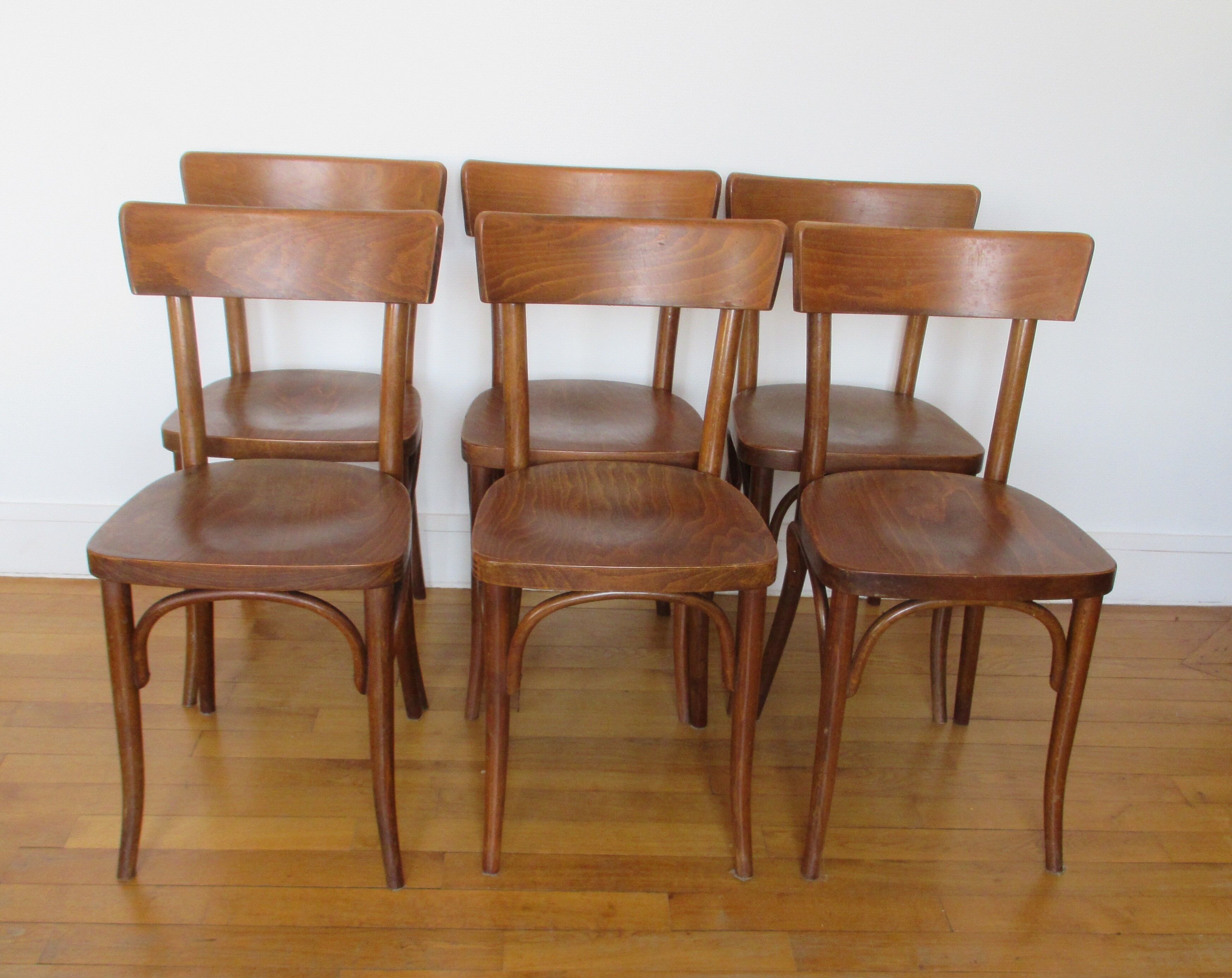 6 chaises bistrot Thonet bois courbé