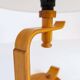 Mid-century modern sculptural table lamp in pine, 1970s.