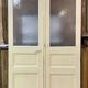 Double glazed interior door in fir from the early 20th century - 1m23.x2m27