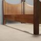 Pair of vintage single beds in the style of L. Caccia Dominioni, 1960s.