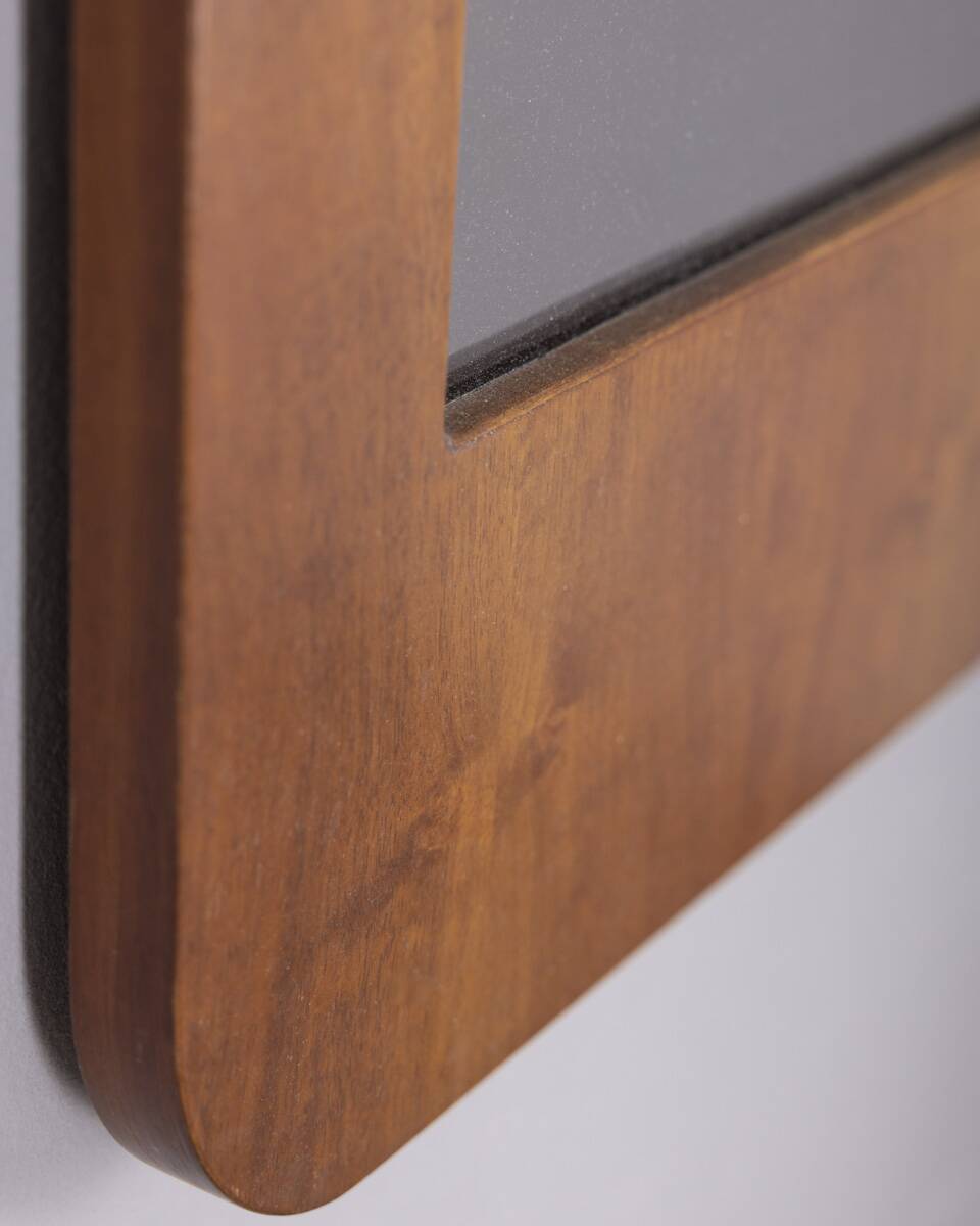 VINTAGE 1960S WALL MIRROR IN WOOD, ITALIAN DESIGN